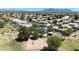 Aerial view showcases the community playground amenities and picnic spaces at 10504 E Diamond Ave, Mesa, AZ 85208