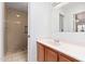 Bathroom featuring a walk-in shower, neutral colors and updated fixtures at 15801 N 29Th St # 16, Phoenix, AZ 85032