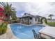 Beautiful backyard pool with outdoor kitchen and covered patio area at 18843 N 45Th Ave, Glendale, AZ 85308