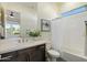 Bathroom featuring a bathtub, toilet, and vanity with dual sinks at 22842 E Via Las Brisas --, Queen Creek, AZ 85142