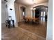 Dining room with chandelier and tile flooring at 2427 W Desert Hills Estate Dr, Phoenix, AZ 85086