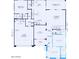 Layout showcasing the home's open-concept design with a seamless flow between kitchen, dining, and living areas at 26023 S 224Th Pl, Queen Creek, AZ 85142