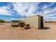 Backyard with a large storage container at 30517 W Lynwood St, Buckeye, AZ 85396