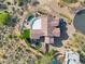 Aerial view of the property showcasing the well-maintained landscaping and privacy at 34096 N 87Th Way, Scottsdale, AZ 85266