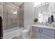 Stylish bathroom featuring a glass-enclosed shower, modern vanity, and a sleek toilet at 6321 N Camelback Manor Dr, Paradise Valley, AZ 85253