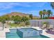 Pool and spa showcasing mountain views, modern design, and meticulous backyard landscaping at 6321 N Camelback Manor Dr, Paradise Valley, AZ 85253