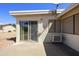 Cozy patio with sliding door, perfect for outdoor relaxation and entertaining at 1134 S 79Th Pl, Mesa, AZ 85208