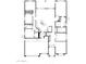 Detailed floor plan showing the layout of rooms, kitchen island, bathrooms, and other living spaces at 1932 S Arroyo Ln, Gilbert, AZ 85295