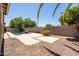 Backyard featuring pool, landscaping and citrus trees at 1932 S Arroyo Ln, Gilbert, AZ 85295
