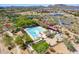 Aerial view of a resort-style community pool and amenities, offering residents a luxurious and relaxing experience at 2210 W Calle Del Sol --, Phoenix, AZ 85085