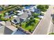 Aerial view of home with lush landscaping, swimming pools, and outdoor seating areas at 3653 E Highland Ave, Phoenix, AZ 85018