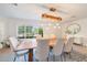 Charming dining room with a rustic wood table, comfortable seating, and bright natural light at 3653 E Highland Ave, Phoenix, AZ 85018