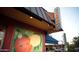Charming building with a colorful mural, vintage-style 
