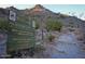 Scenic hiking trail entrance with a 