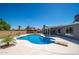 Backyard with a private pool, lush desert landscaping, and plenty of room for outdoor enjoyment at 4506 W Golden Ln, Glendale, AZ 85302