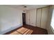 Bedroom featuring wood floors and a ceiling fan at 5002 W Christy Dr, Glendale, AZ 85304