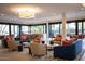 Comfortable lounge area featuring stylish seating, a modern light fixture, and picturesque outdoor views at 7222 E Gainey Ranch Rd # 106, Scottsdale, AZ 85258
