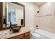 Bathroom with granite counters and a vessel sink at 8392 E Eagle Feather Rd, Scottsdale, AZ 85266