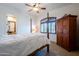 Comfortable bedroom featuring a ceiling fan, and ample natural light at 8392 E Eagle Feather Rd, Scottsdale, AZ 85266