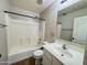 Standard bathroom with shower/tub, single sink vanity, and contemporary fixtures at 10031 W Hess St, Tolleson, AZ 85353