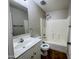 Standard bathroom featuring a shower/tub combo and a single sink vanity at 10031 W Hess St, Tolleson, AZ 85353