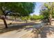 Scenic community pathway winding through lush landscaping and mature shade trees at 14556 W Shaw Butte Dr, Surprise, AZ 85379