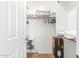 Walk-in closet featuring wire shelving, a hanging rod and space for storage at 18414 W La Mirada Dr, Goodyear, AZ 85338