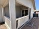 Covered patio with gravel landscaping at 201 S Greenfield S Rd # 222, Mesa, AZ 85206