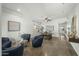 Bright and airy living room featuring modern furniture and neutral decor, ideal for relaxing or entertaining at 2226 W Periwinkle Way, Chandler, AZ 85248