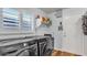 Laundry room with new Samsung washer and dryer on laminate flooring at 2302 E Paraiso Dr, Phoenix, AZ 85024