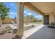 Large, covered back patio with backyard landscape at 23139 E Via Del Sol --, Queen Creek, AZ 85142