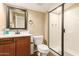 Bathroom features single vanity, enclosed shower, and tile flooring at 291 E Canyon Rock Rd, San Tan Valley, AZ 85143