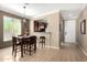 Cozy dining area showcasing an eat-in layout, modern lighting, and convenient kitchen access for easy meals at 3241 E Hampton Ln, Gilbert, AZ 85295