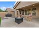 Backyard featuring an outdoor fire pit and seating at 5330 W Morgan Pl, Chandler, AZ 85226