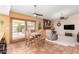 Dining area with sliding doors to patio for indoor-outdoor living at 6533 E Kelton Ln, Scottsdale, AZ 85254