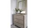 Bedroom view showcasing rustic wood drawers, modern lines and a well lit mirror at 7802 E Kimsey Ln, Scottsdale, AZ 85257