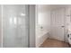 Bathroom featuring separate tub, walk-in shower, and white cabinets at 1222 E Canyon Trl, San Tan Valley, AZ 85143