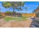 Large backyard features a well-maintained lawn with mature trees, providing a private and serene outdoor retreat at 1308 E Rosemonte Dr, Phoenix, AZ 85024