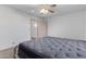 Carpeted bedroom featuring a grey bed frame at 1348 W Rockwood Dr, Phoenix, AZ 85027