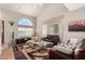 Vaulted ceiling in the living room provides an abundance of light with updated flooring and a cozy atmosphere at 16036 N 11Th Ave # 1086, Phoenix, AZ 85023