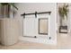 Interior view of a home featuring a convenient, modern dog door at 18823 N 97Th Ln, Peoria, AZ 85382