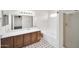 Bathroom featuring a marble top vanity, a soaking tub, and a tiled shower at 20042 W Dunlap Rd, Buckeye, AZ 85326