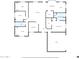 Detailed floor plan showcasing the layout of the bedrooms, kitchen, and living spaces at 20042 W Dunlap Rd, Buckeye, AZ 85326