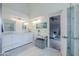 Bathroom with double sinks, vanity, and lots of light at 2218 E Anchor Dr, Gilbert, AZ 85234