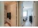Hallway view of the bathroom and bedroom showcasing the connecting layout and design elements at 2218 E Anchor Dr, Gilbert, AZ 85234