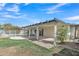 Spacious covered patio with pergola and view of backyard pool at 2424 E Fairfield St, Mesa, AZ 85213