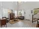 Bright living room featuring vaulted ceilings, large windows, and stylish decor at 2942 E Appaloosa Rd, Gilbert, AZ 85296