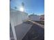 Backyard featuring a storage shed, privacy, and potential for landscaping, offering outdoor enjoyment and practicality at 320 E Mckellips Rd # 152, Mesa, AZ 85201