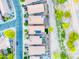 Top down view of neighborhood homes, showing the solar panels, privacy fences, and landscaping at 33105 N Double Bar Rd, San Tan Valley, AZ 85144