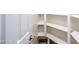 A deep storage area behind the door with white shelving units at 33105 N Double Bar Rd, San Tan Valley, AZ 85144